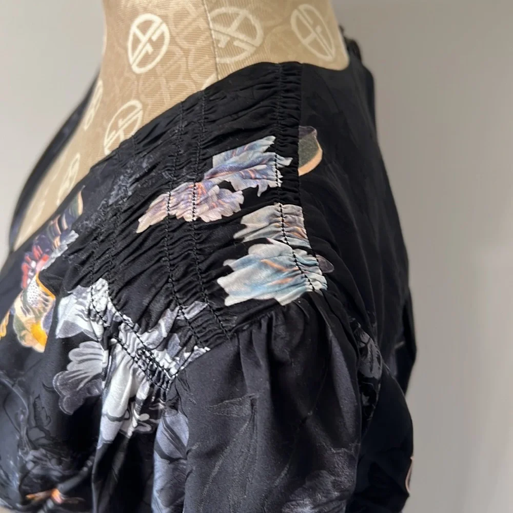Allsaints Demi Lilly Floral Satin Mini Dress - Picture 4 of 13